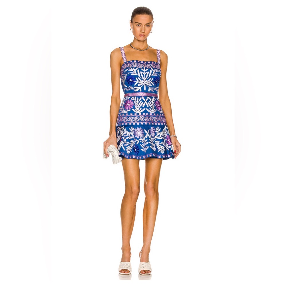 Alexis Venise Dress in Blue/Purple Size Small